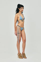 TEMPLE STRAPPY BIKINI BLUE SIDE