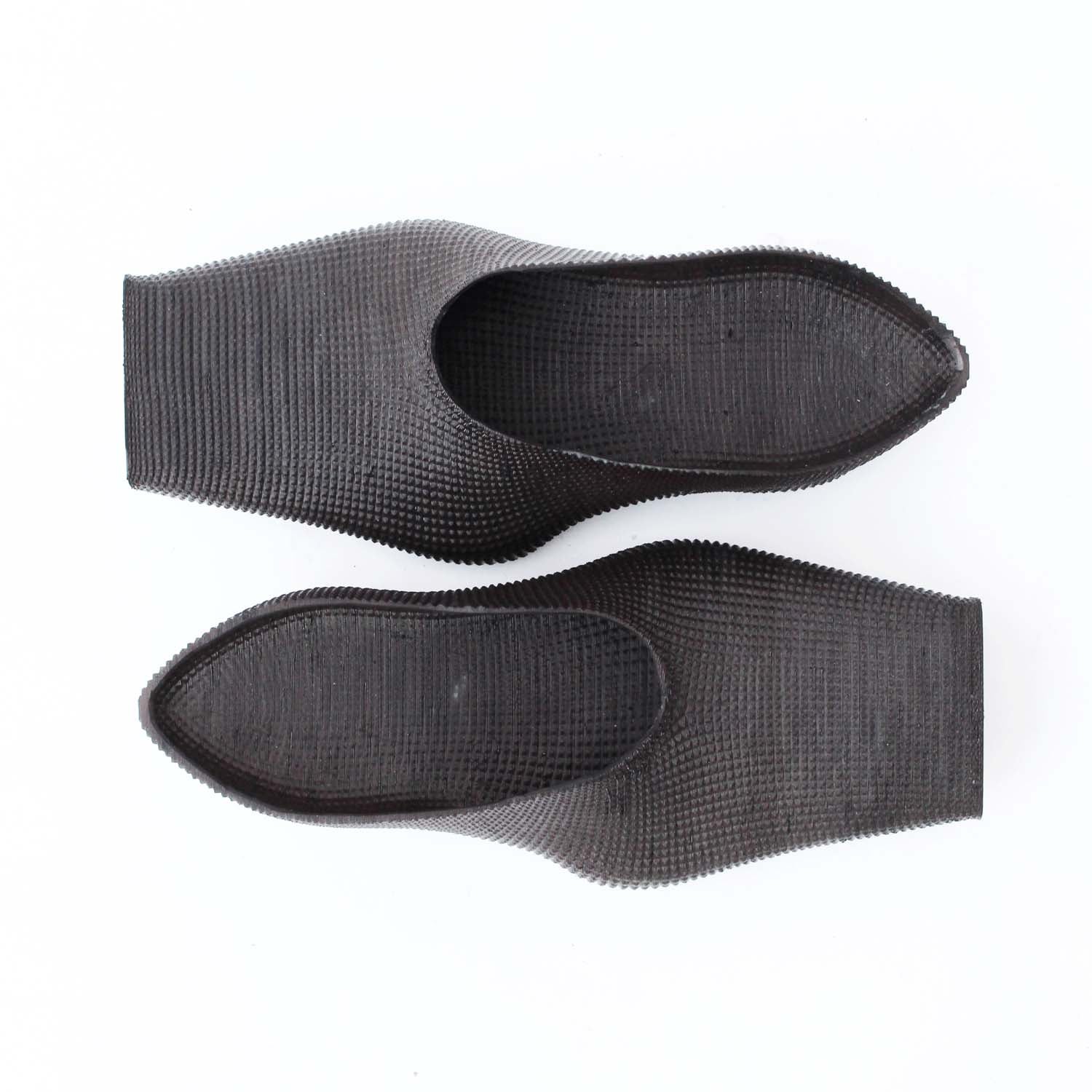 Heeled Square Toe Rubber Mules