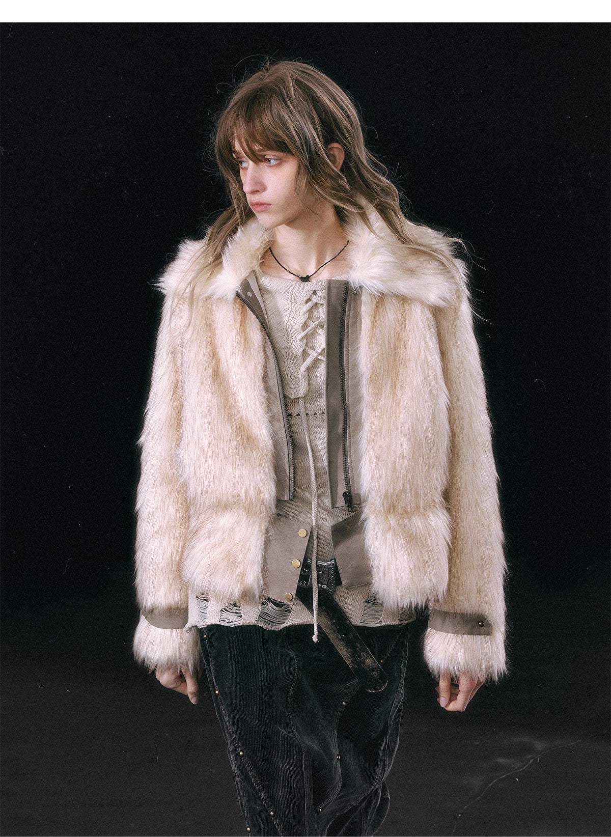 Beige Fuzzy Teddy Coat