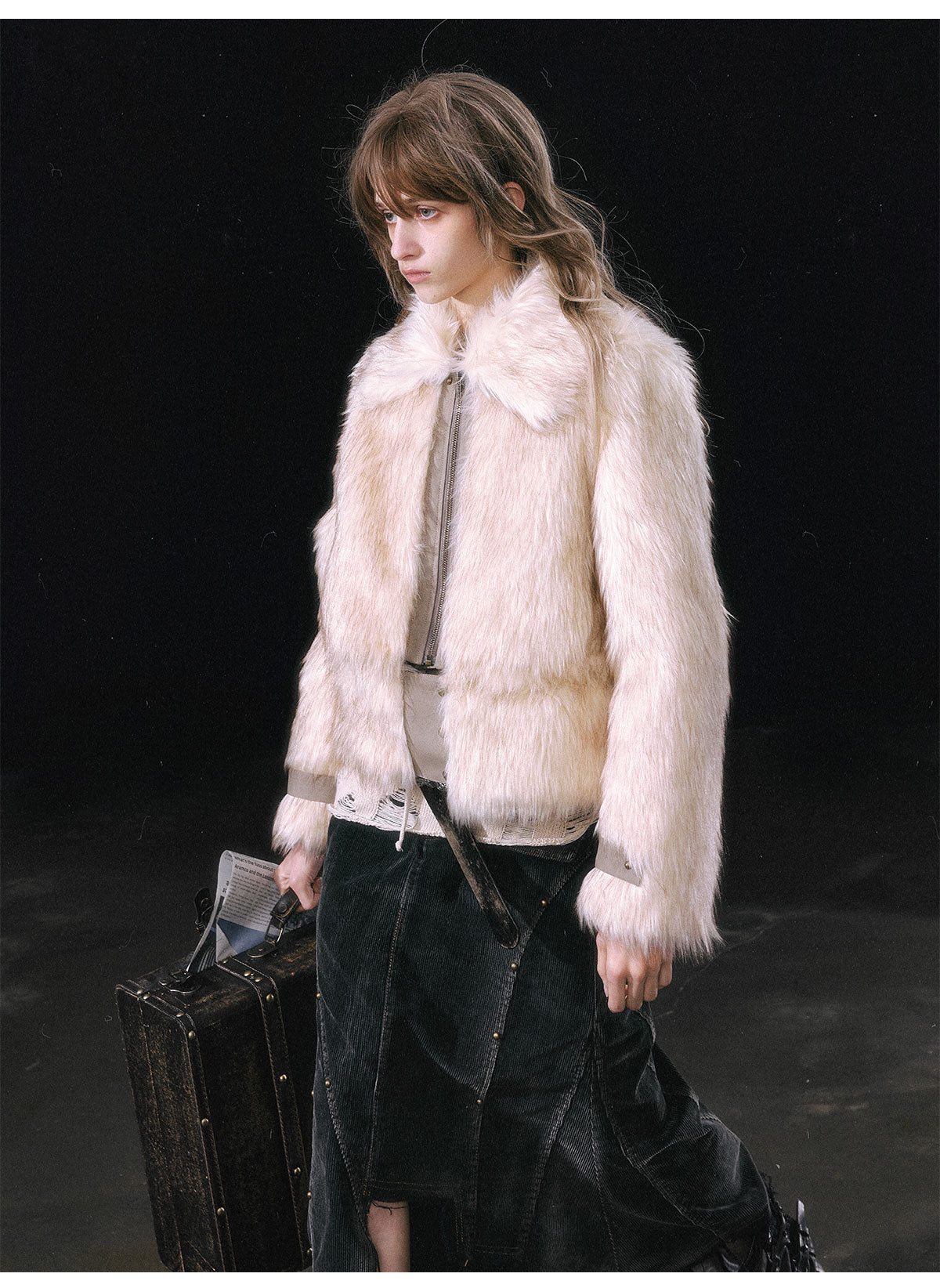 Beige Fuzzy Teddy Coat