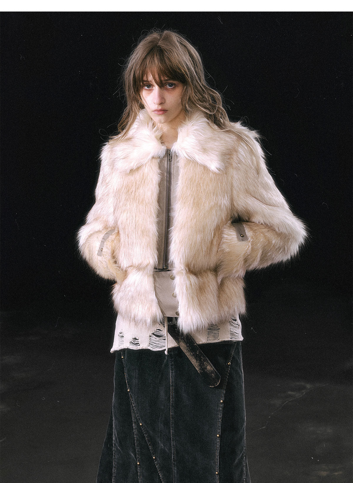 Beige Fuzzy Teddy Coat
