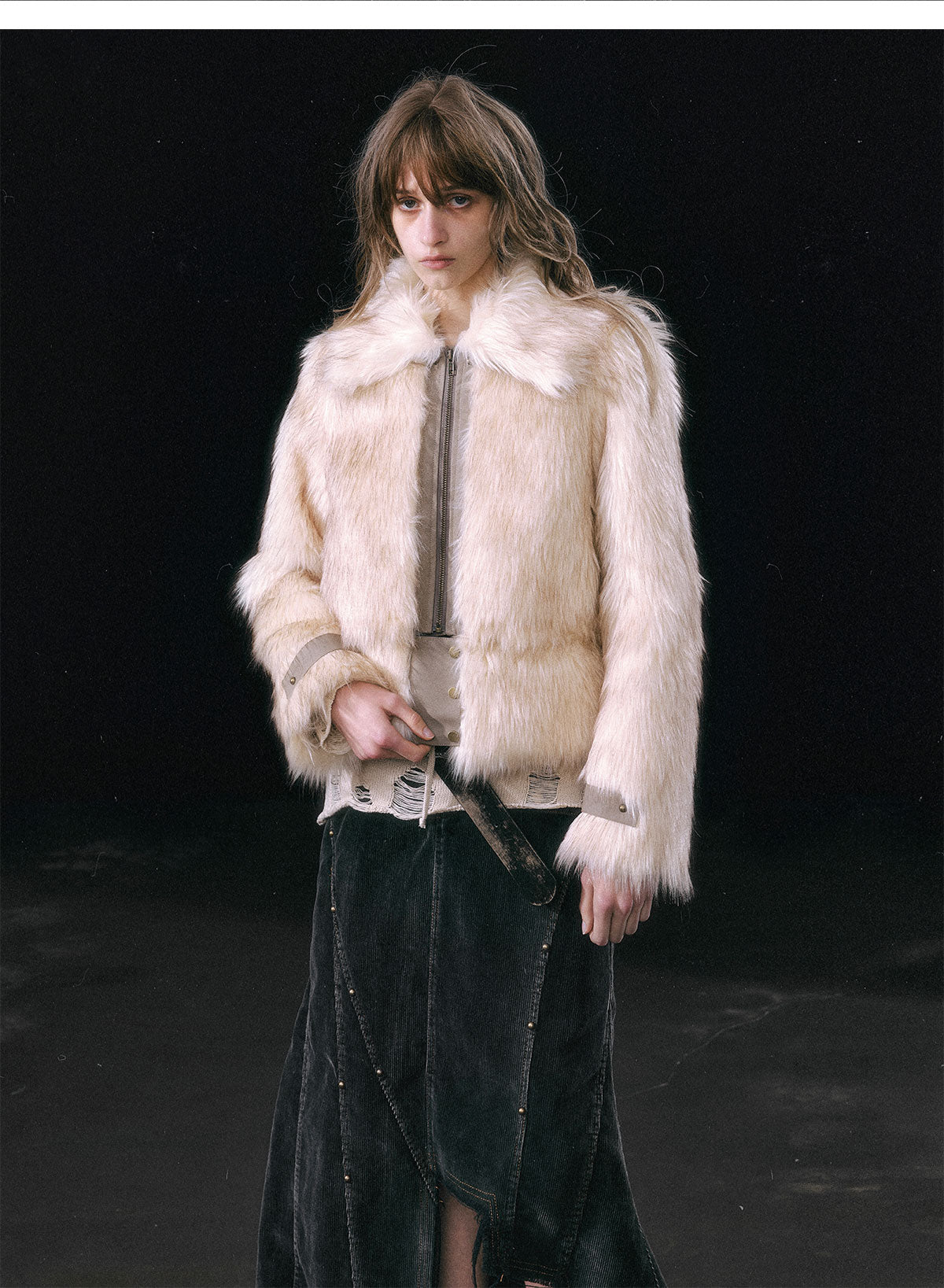 Beige Fuzzy Teddy Coat