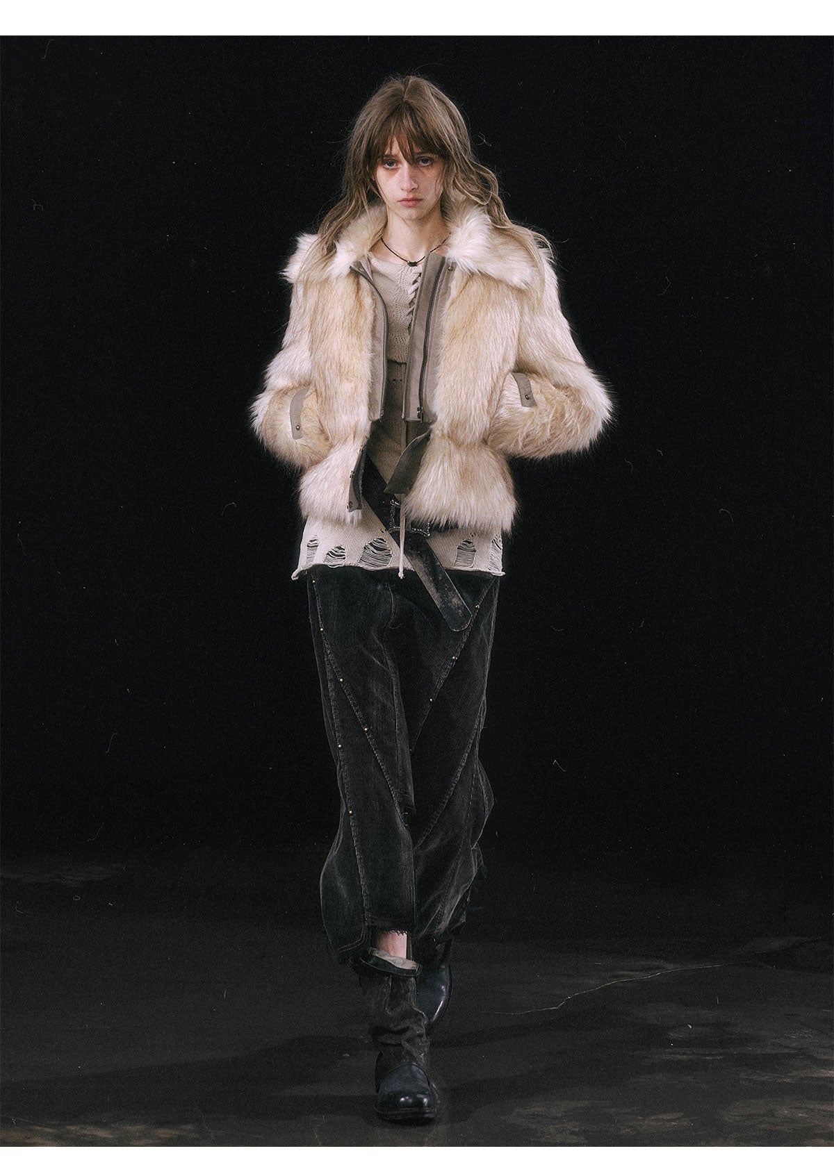 Beige Fuzzy Teddy Coat