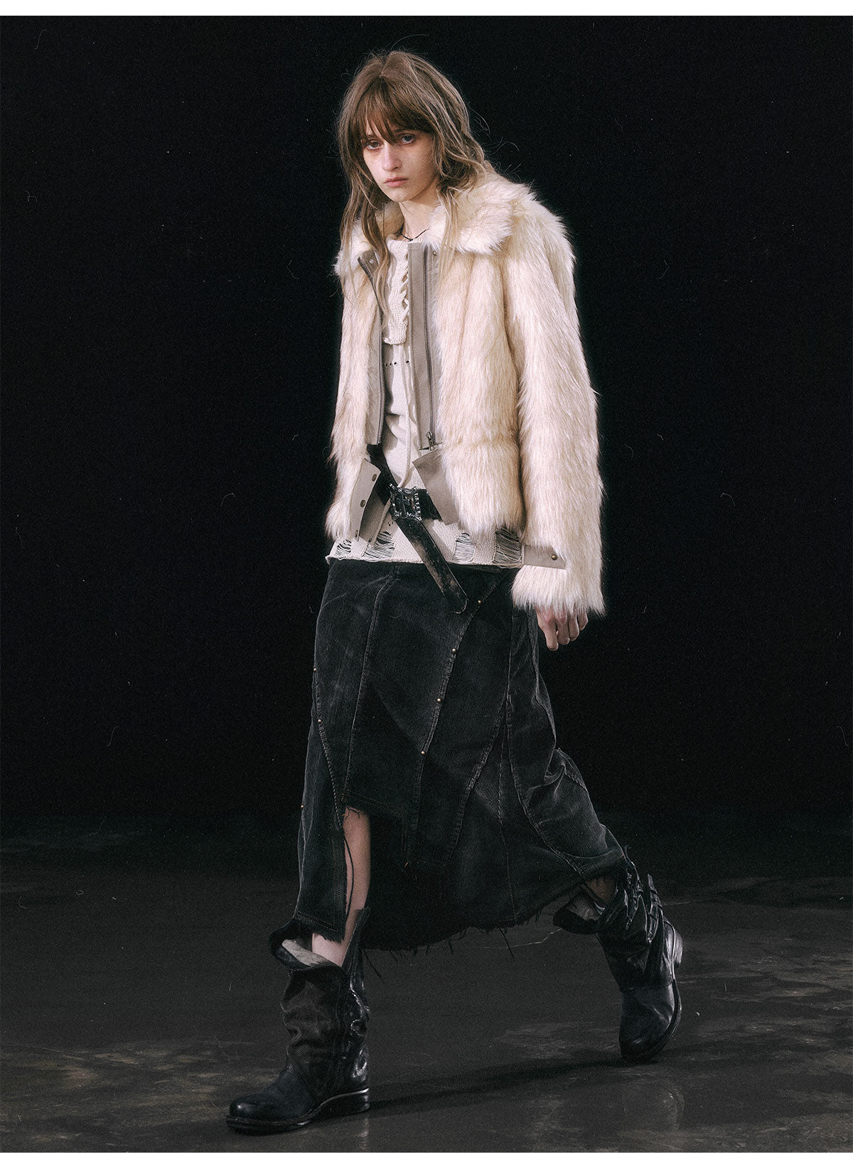 Beige Fuzzy Teddy Coat