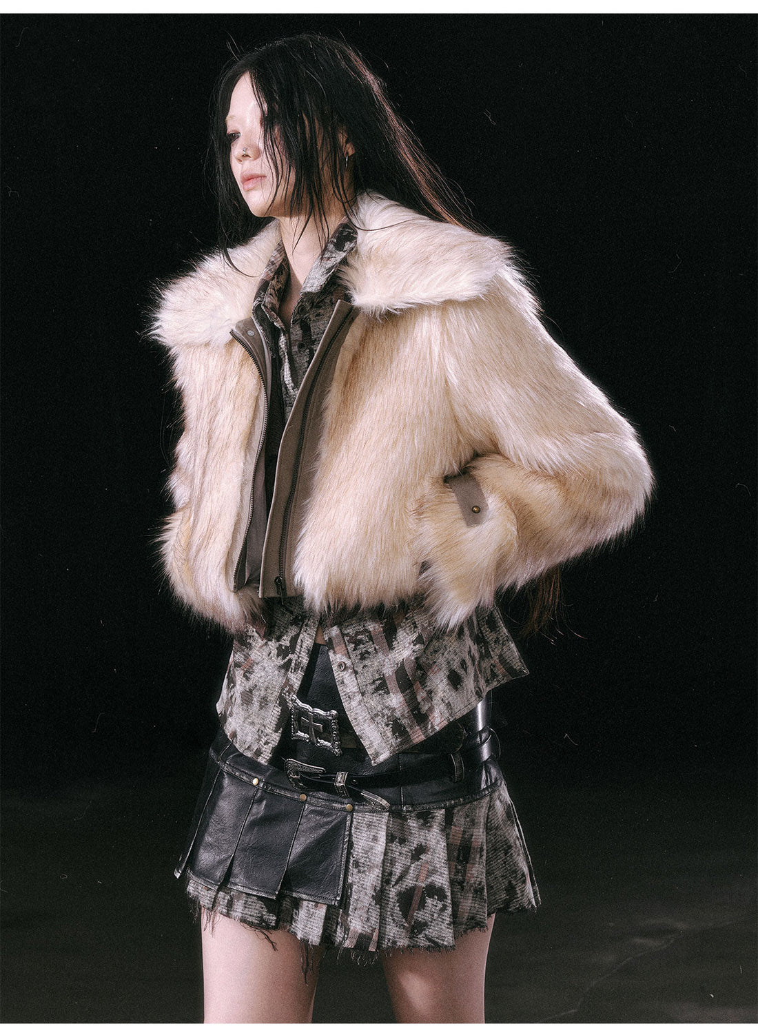 Beige Fuzzy Teddy Coat