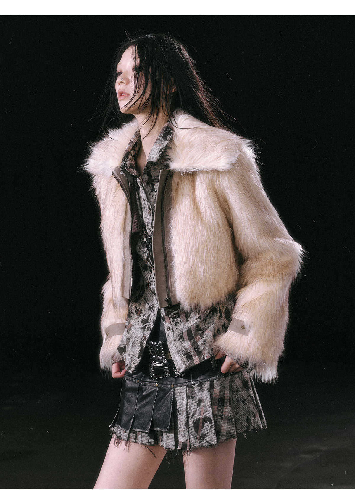 Beige Fuzzy Teddy Coat