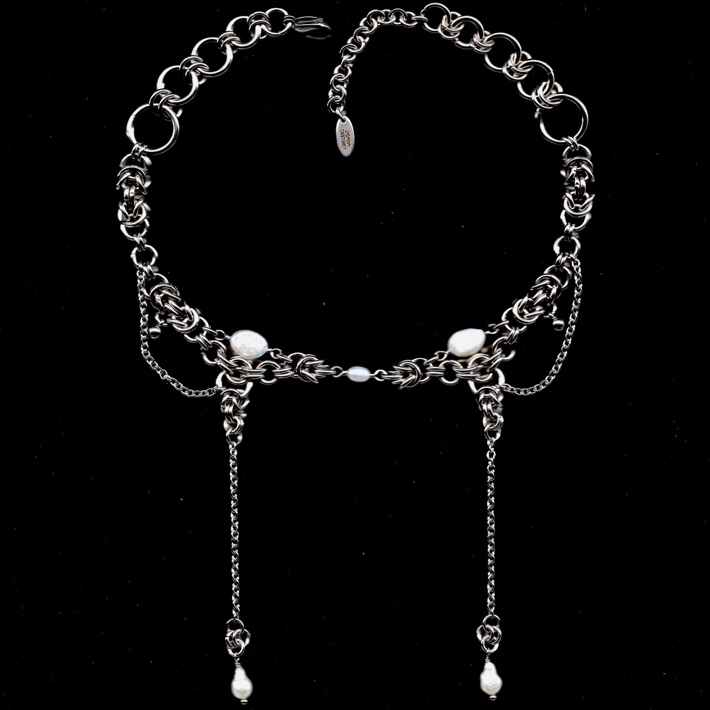 Fairy Drops. Chainmail Choker.