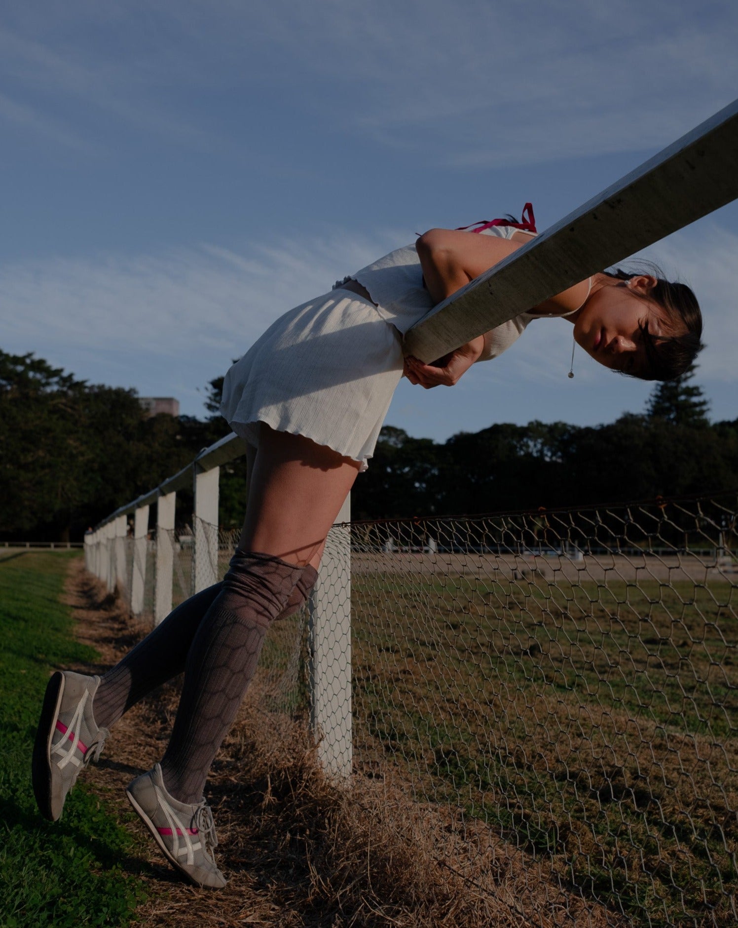 Knee-high Layered Socks Charcoal Grey