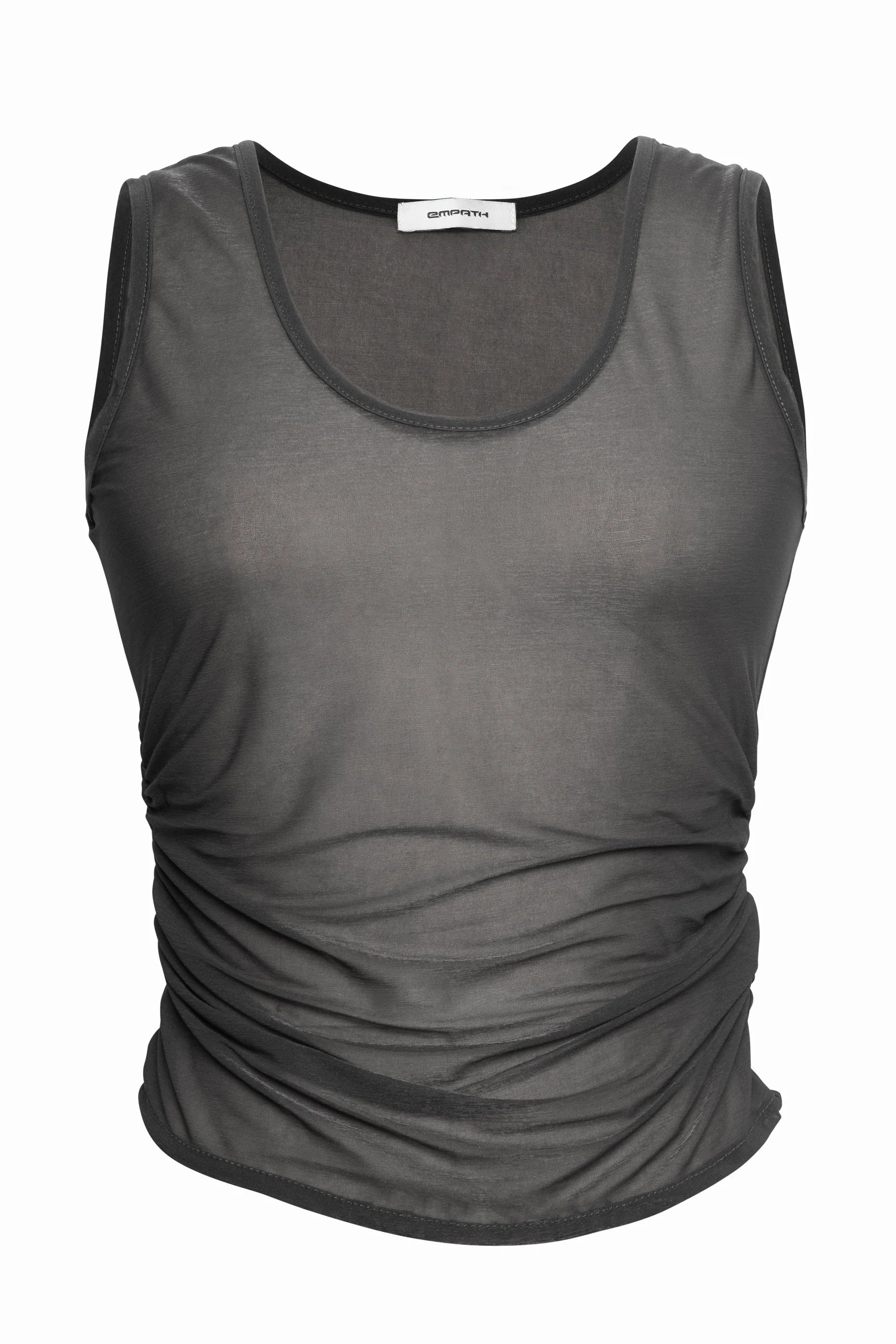Ruched Sheer Tank