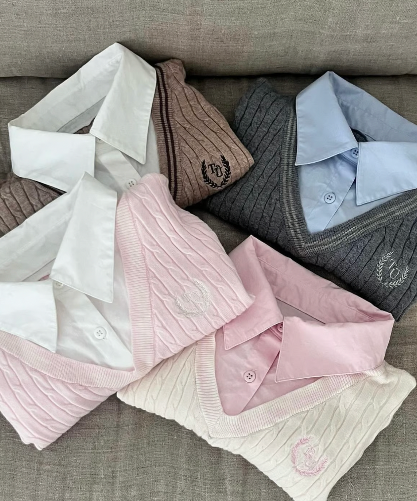Treat College Shirts Knit [3Colors] – REBORNE