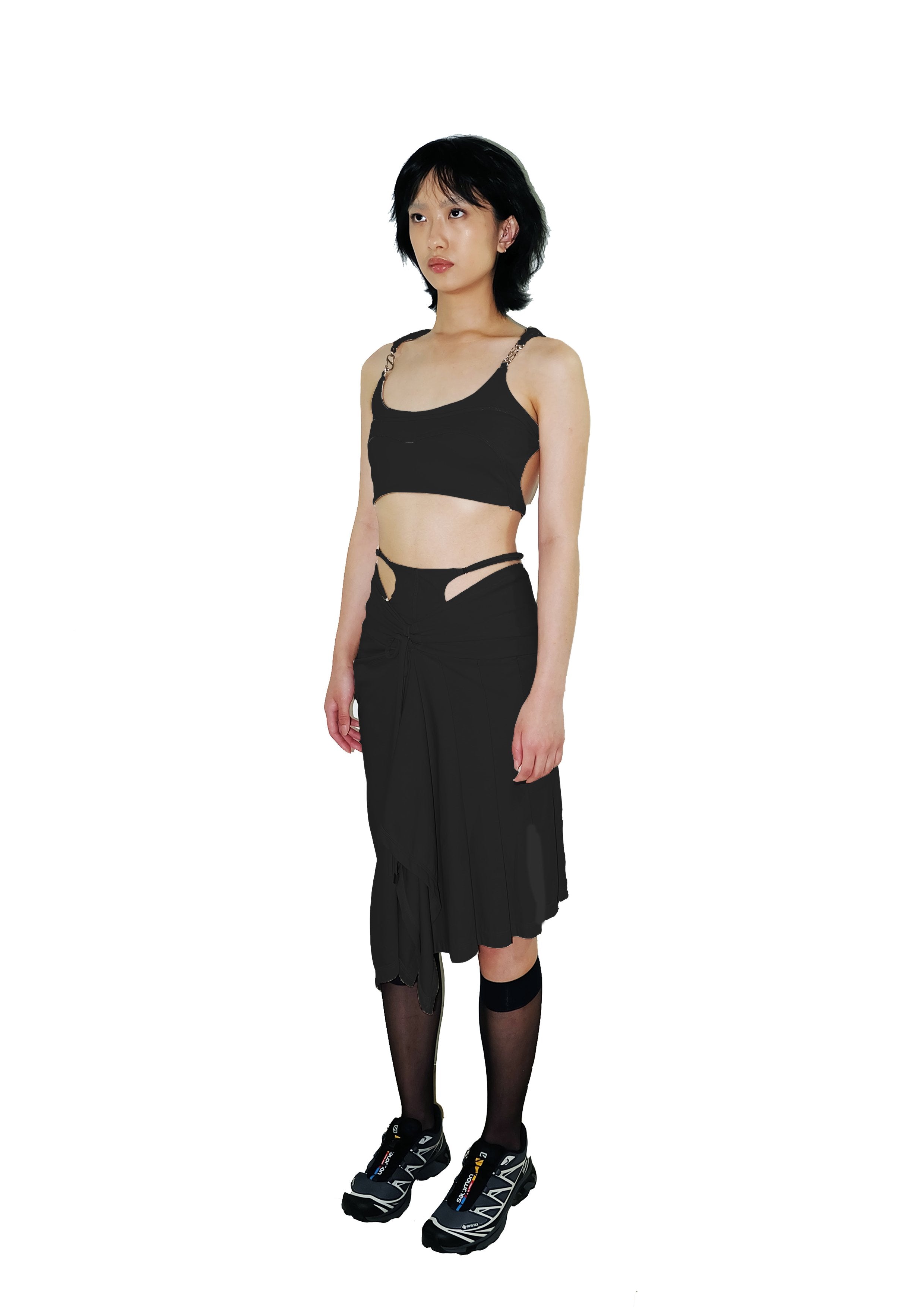 System Midi Skirt Black