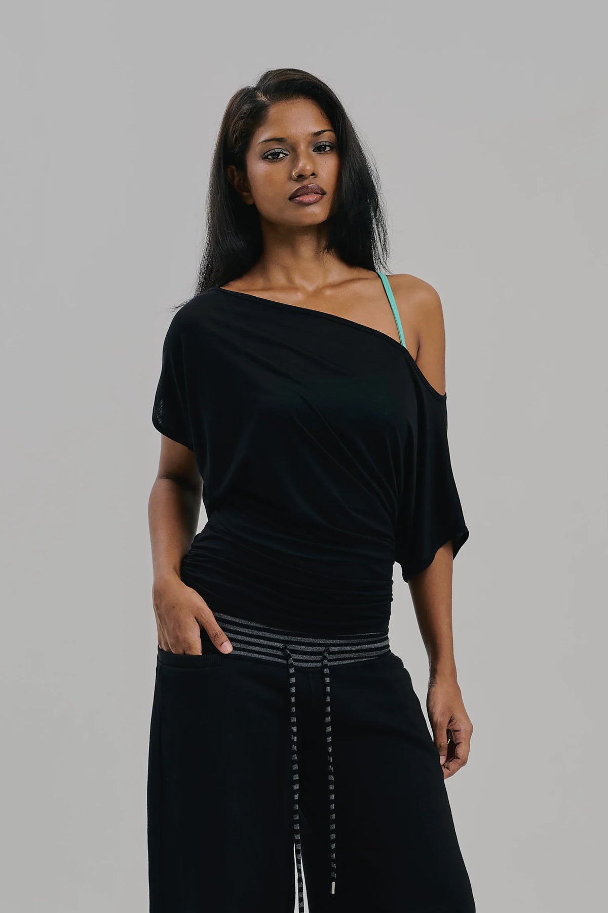 Aria Top Sheer Black