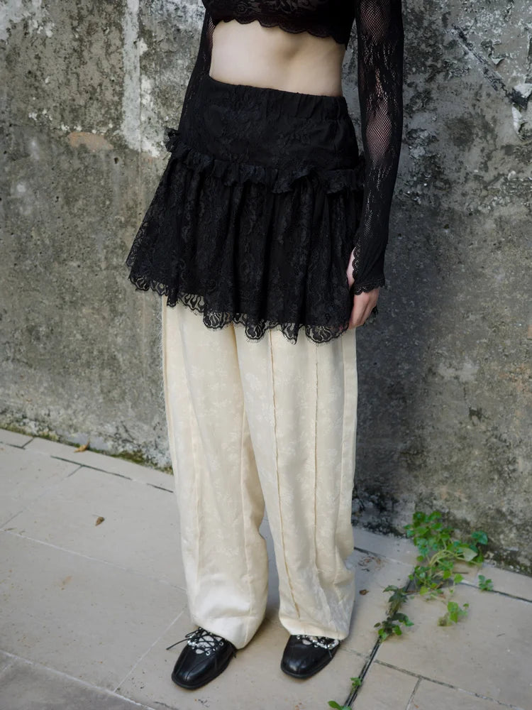 Ami Ruffle Mini Skirt - Black