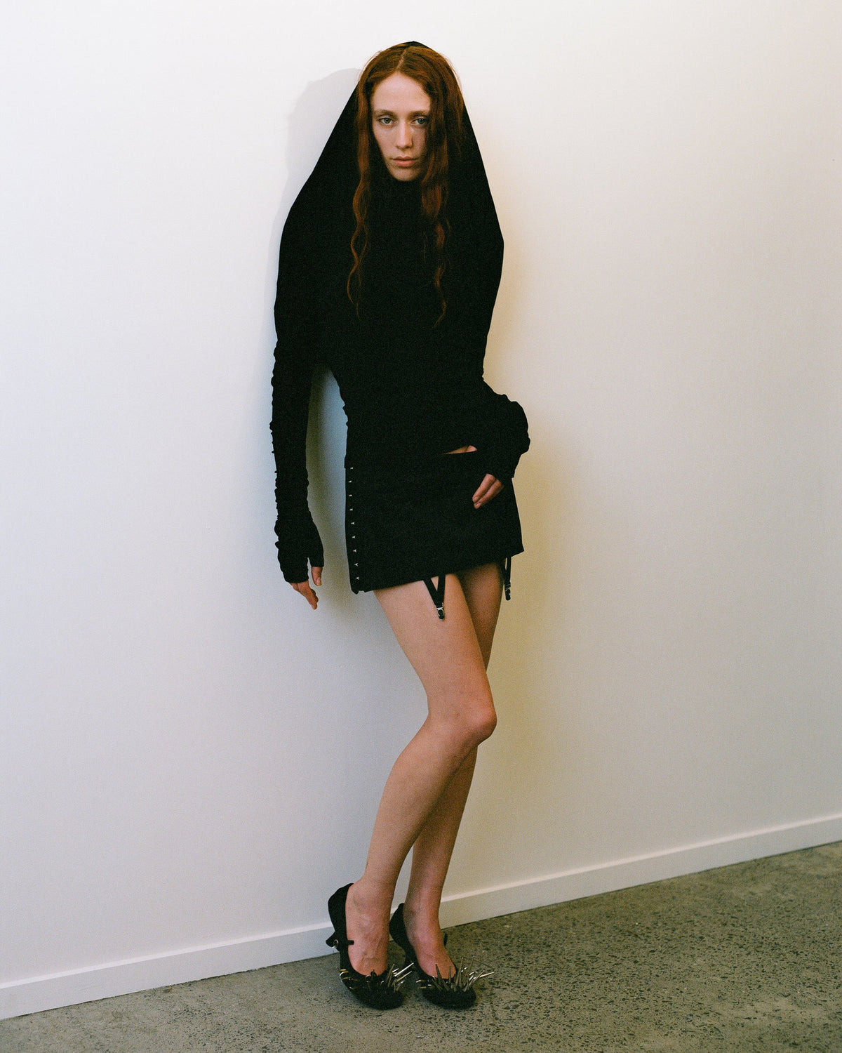 Hooded Banana Top Black
