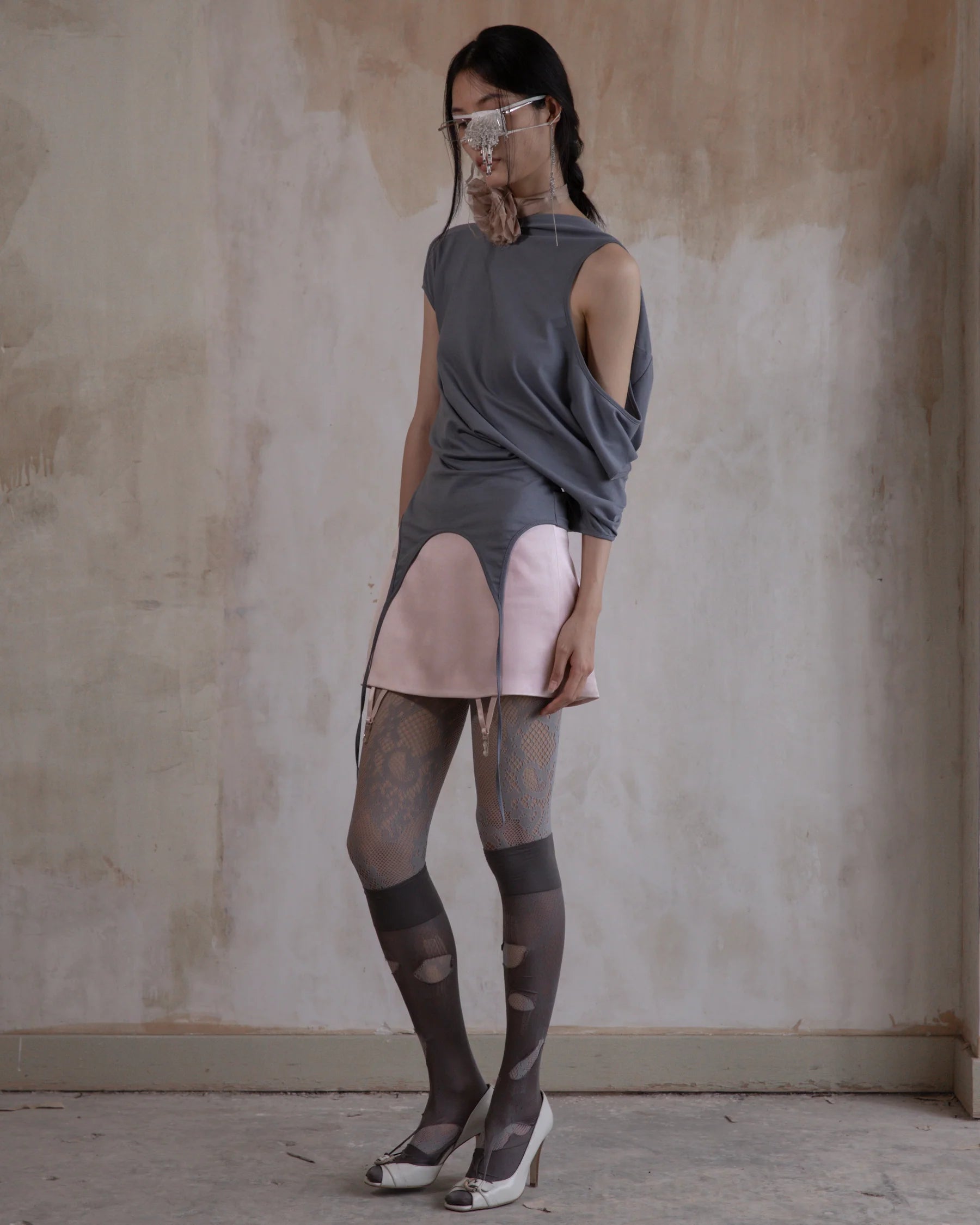 Hooded Short Sleeve Ash
