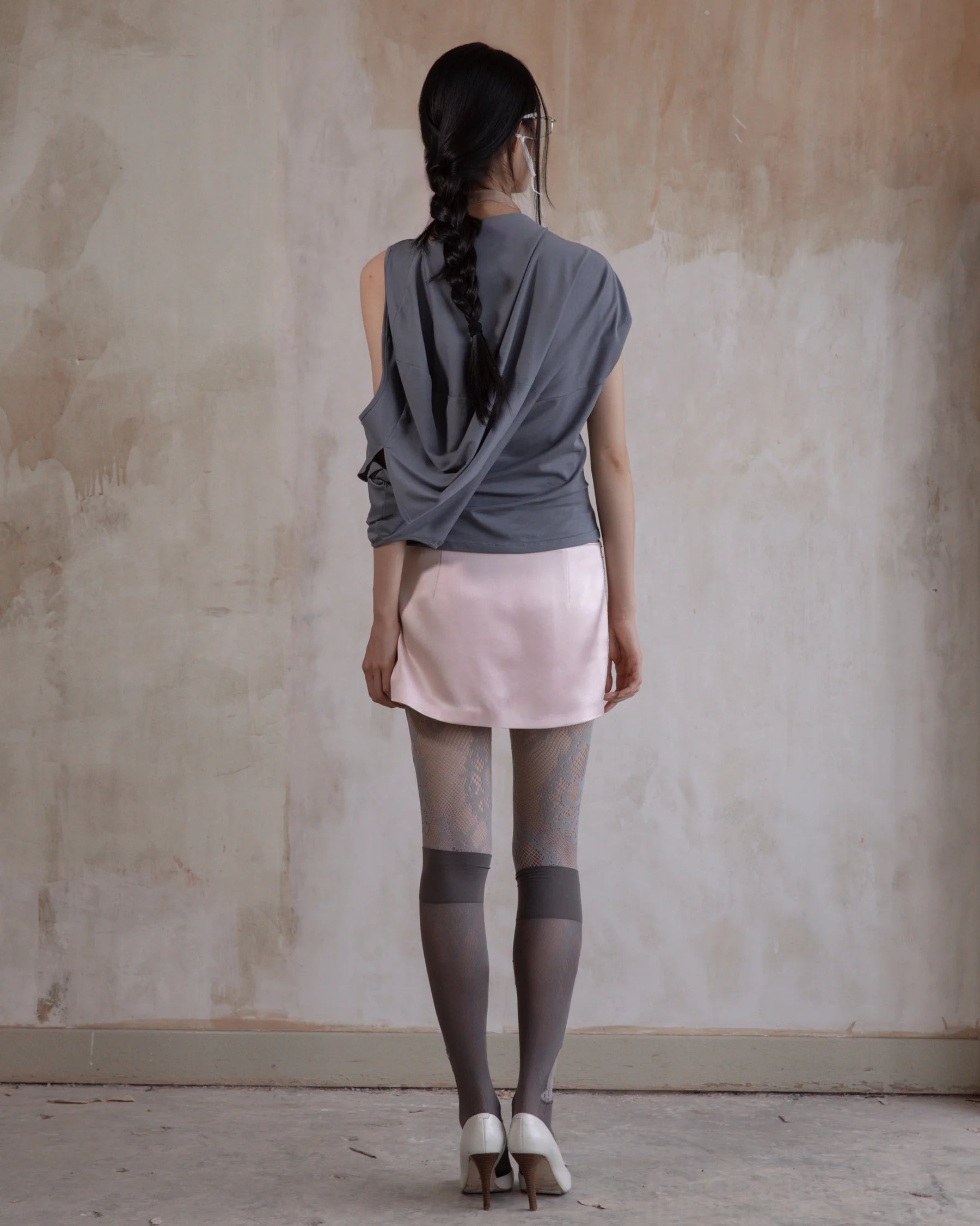 Hooded Short Sleeve Ash