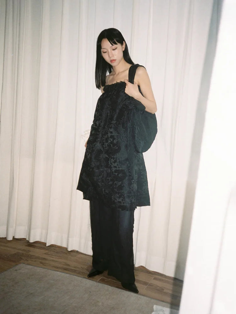 Kara A-lined Top/Skirt - Black