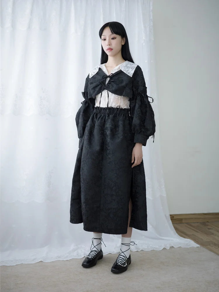 Kara A-lined Top/Skirt - Black