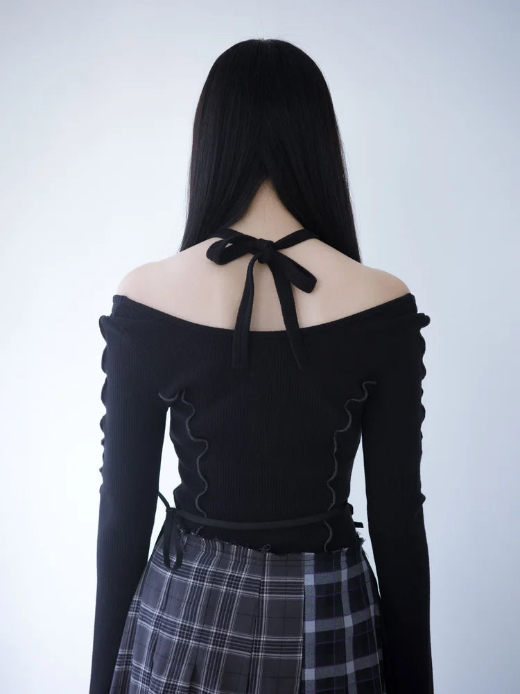 Pina Multiway Rib Top - Black