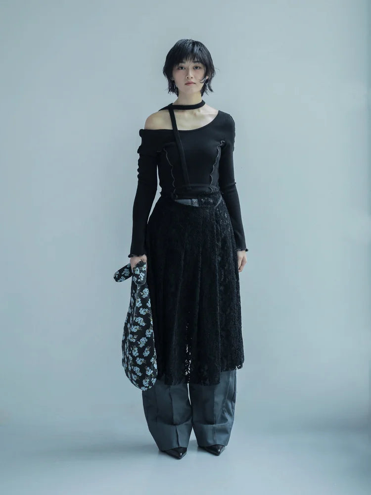 Pina Multiway Rib Top - Black