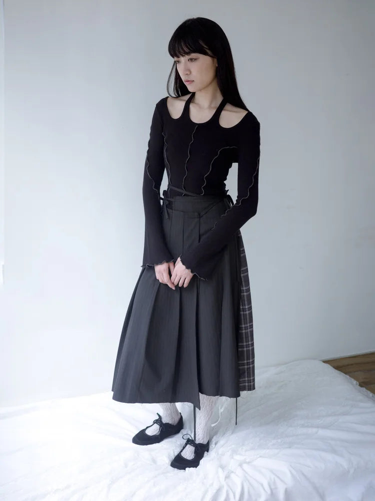 Pina Multiway Rib Top - Black