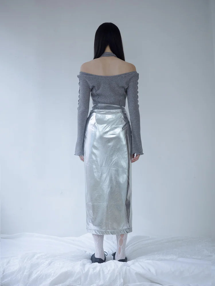 Pina Multiway Rib Top - Grey