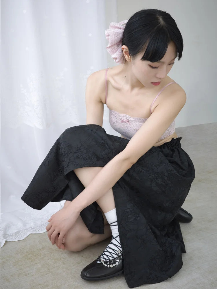 Marie Lace Scrunchies - Pink