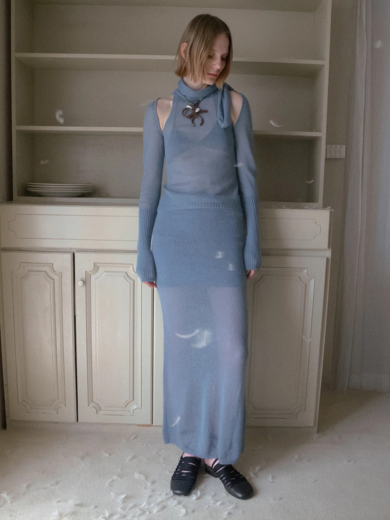 Mohair Two-piece Skirt