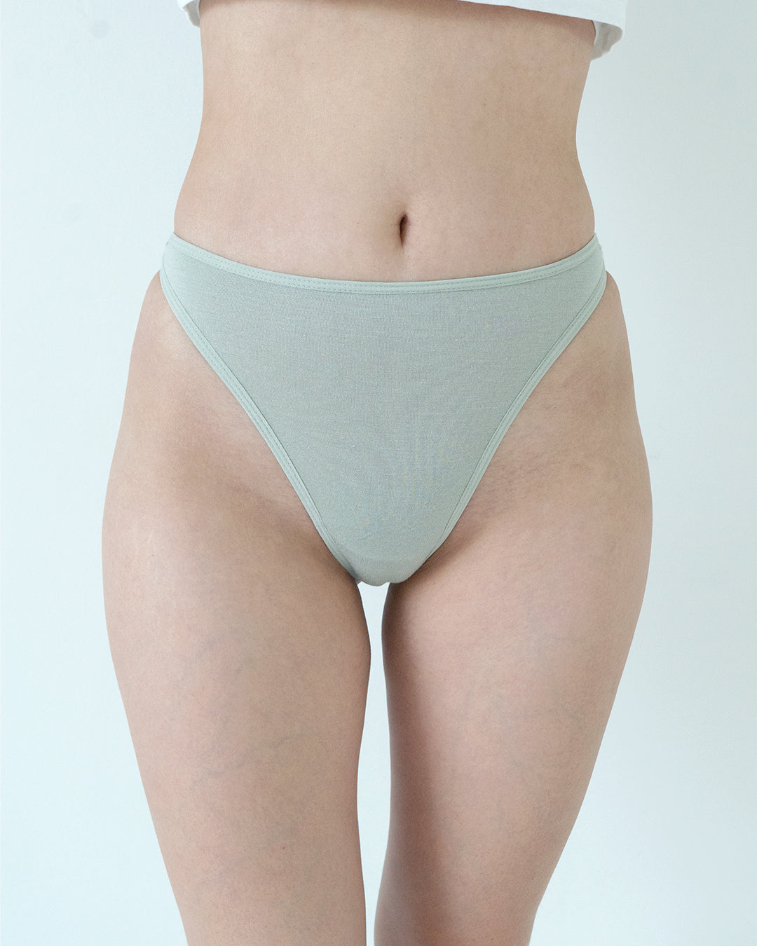 highwaist thong panty in sage green