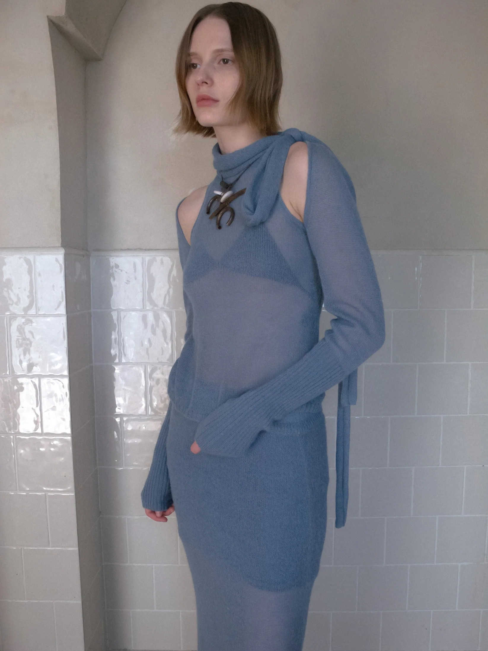 Mohair Two-piece Bolero Sweater