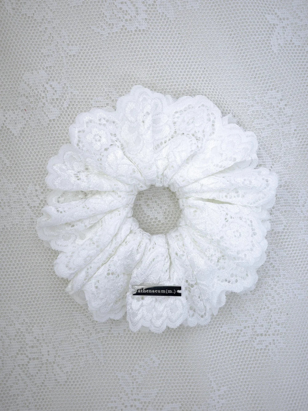 Marie Lace Scrunchies - White