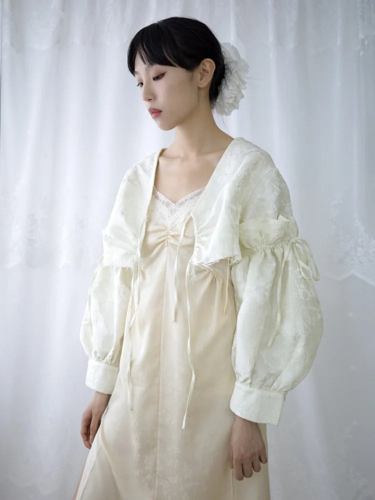 Marie Lace Scrunchies - White