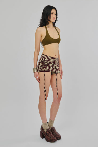 HOCUS STRIPED SKORT MAROON