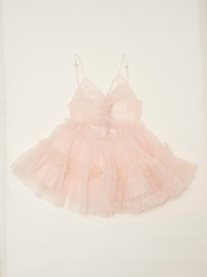 Ballerina Fairy Tulle Peplum Tops[4Colors]
