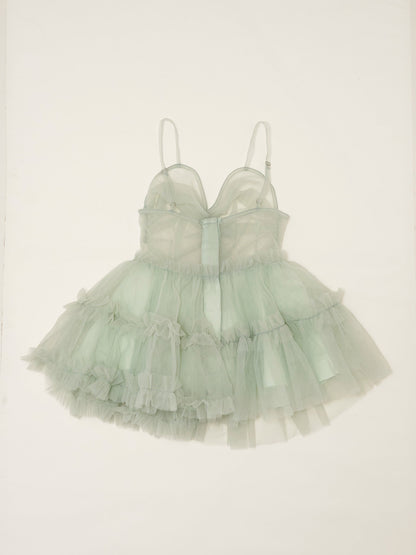 Ballerina Fairy Tulle Peplum Tops[4Colors]