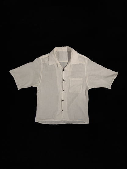 Fine short sleeve button down