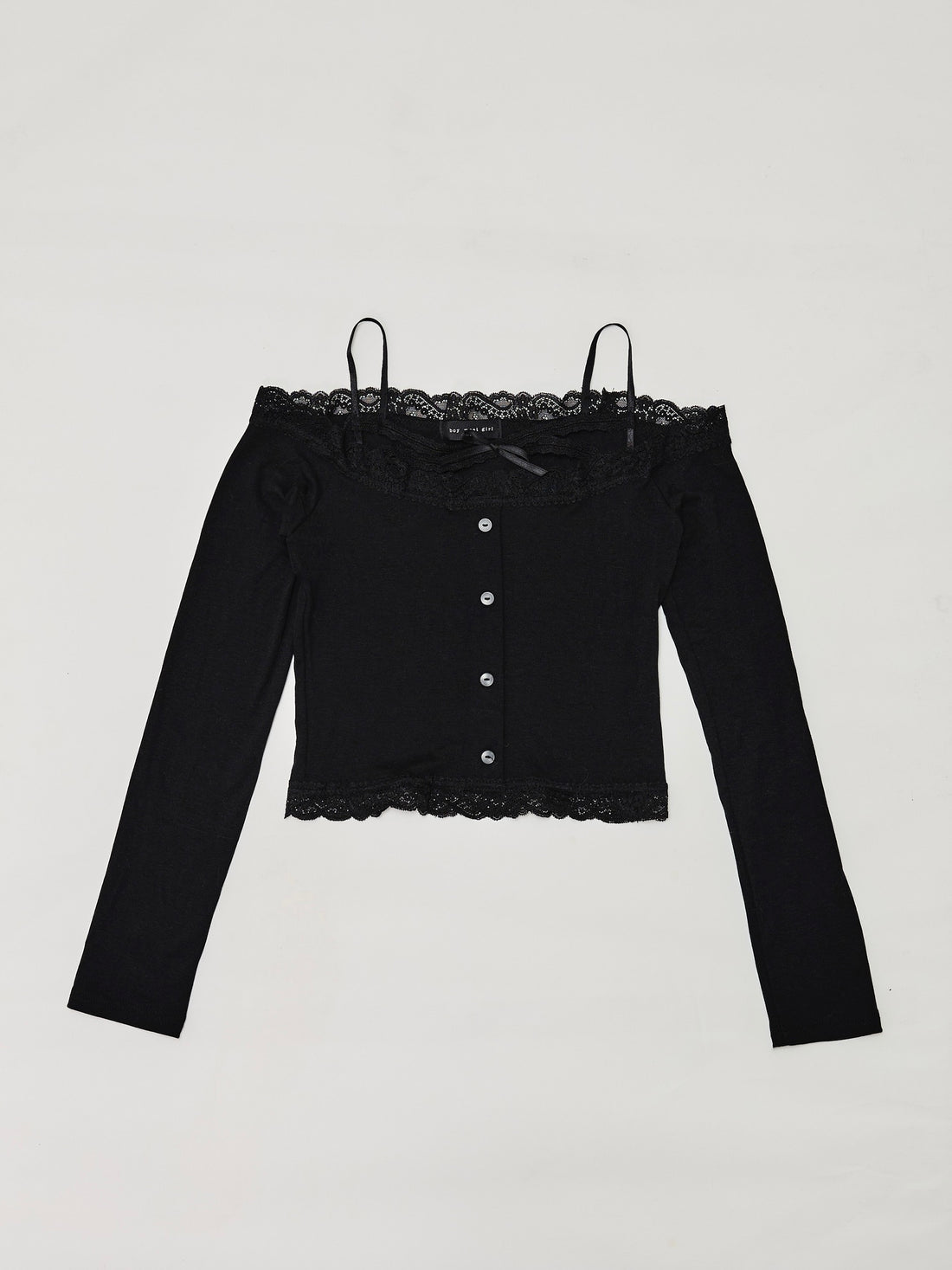 Lace Ribbon Tops[2Colors]