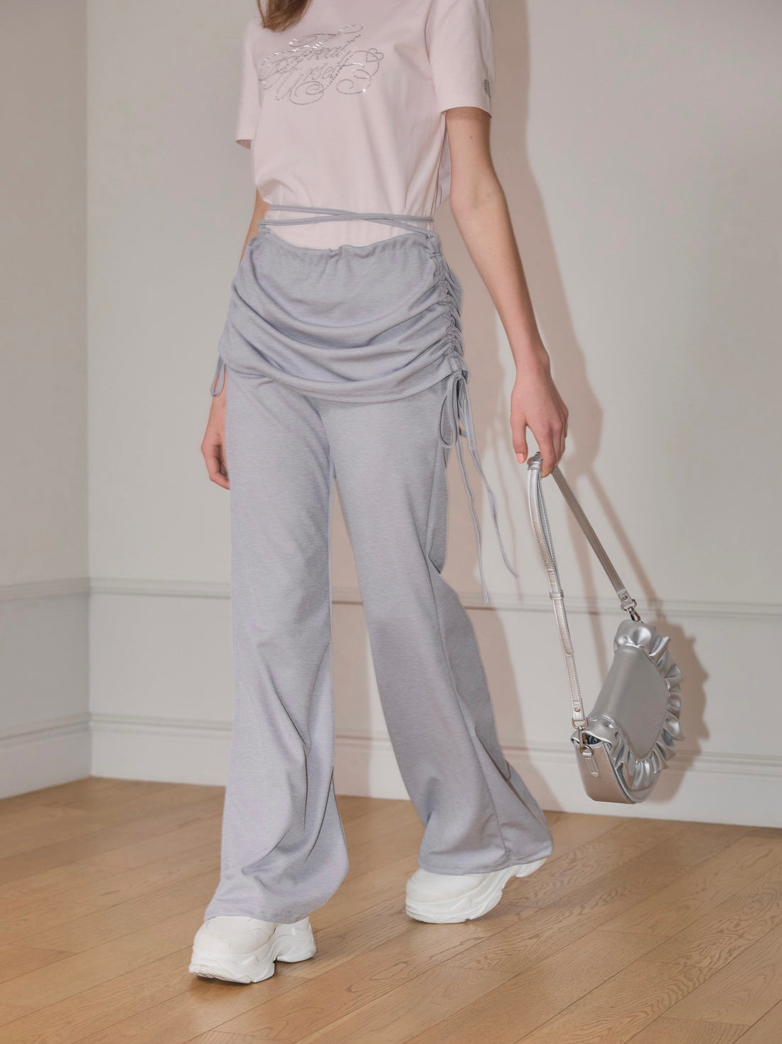 Layered Ribbon pants [2Colors]