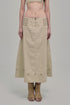AMMO MAXI STUDDED SKIRT BEIGE FRONT