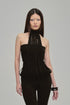 MIEN TOP SPAGHETTI STRAP HIGH NECK BLACK FRONT

