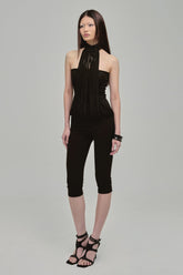MIEN TOP SPAGHETTI STRAP HIGH NECK BLACK SIDE
