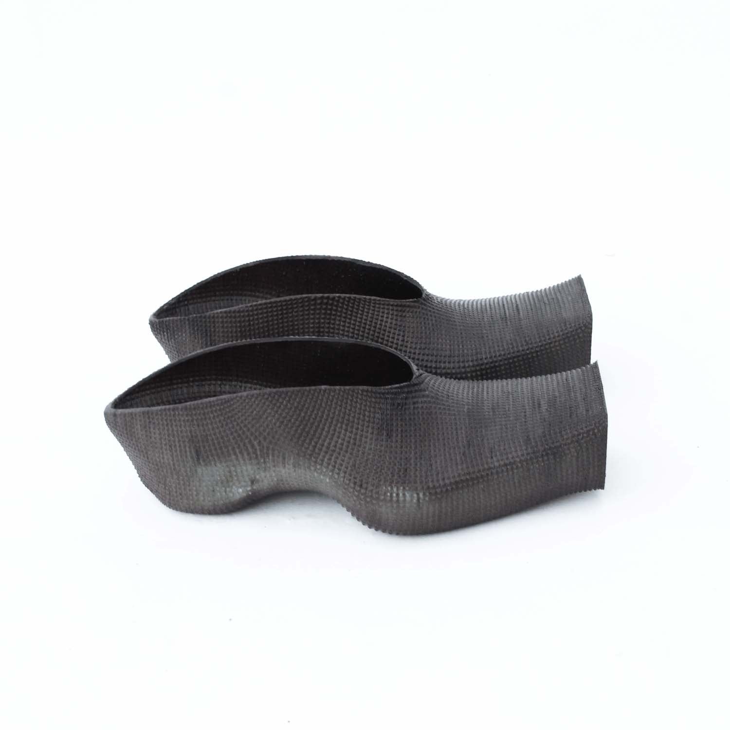 Heeled Square Toe Rubber Mules