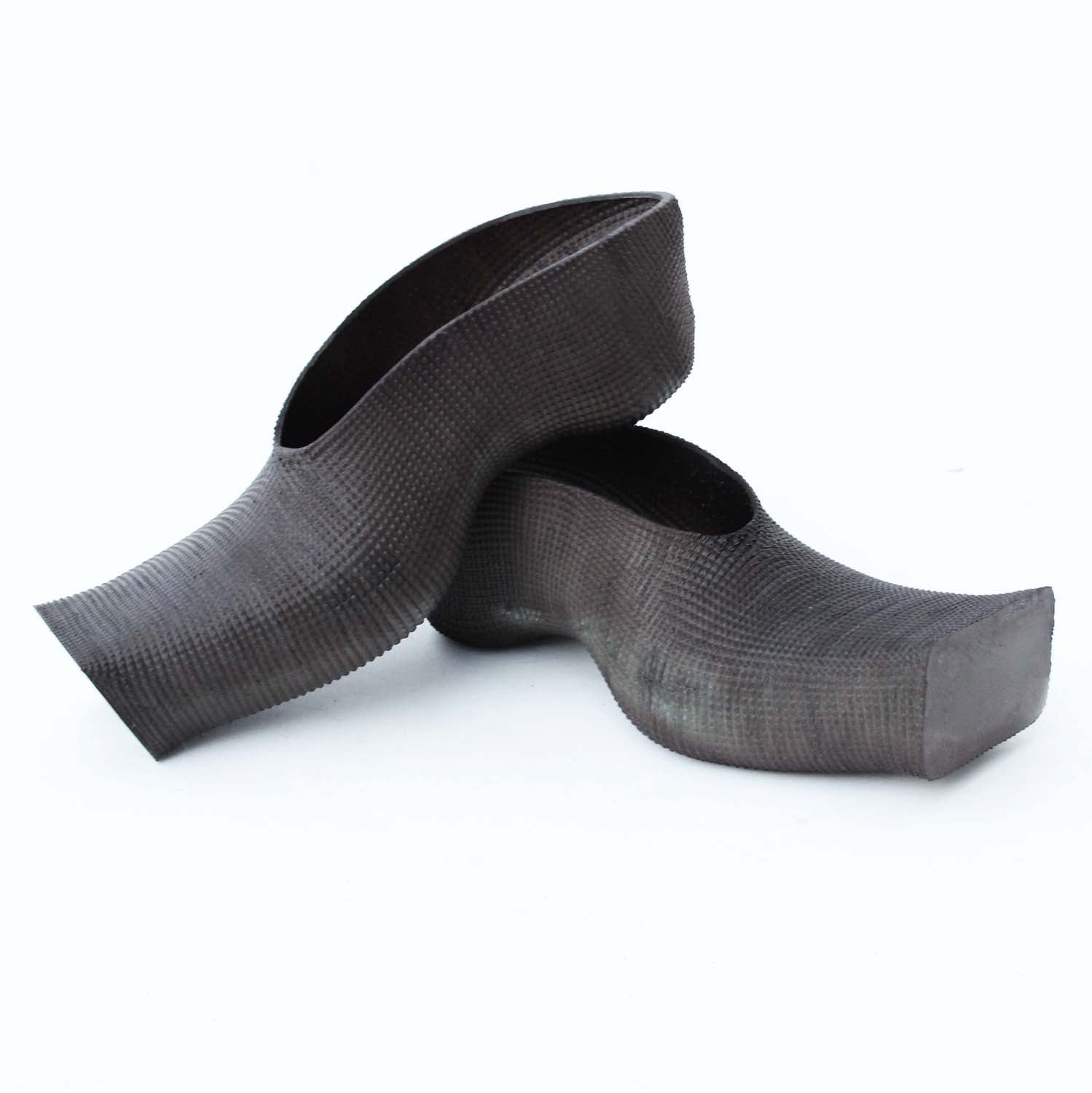 Heeled Square Toe Rubber Mules