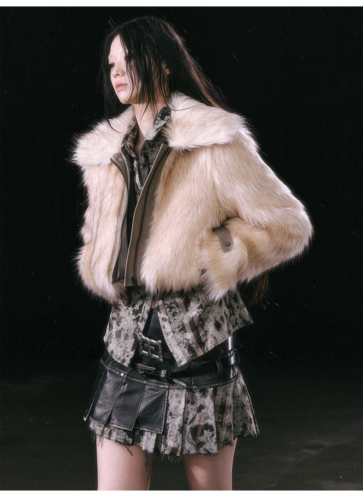 Beige Fuzzy Teddy Coat