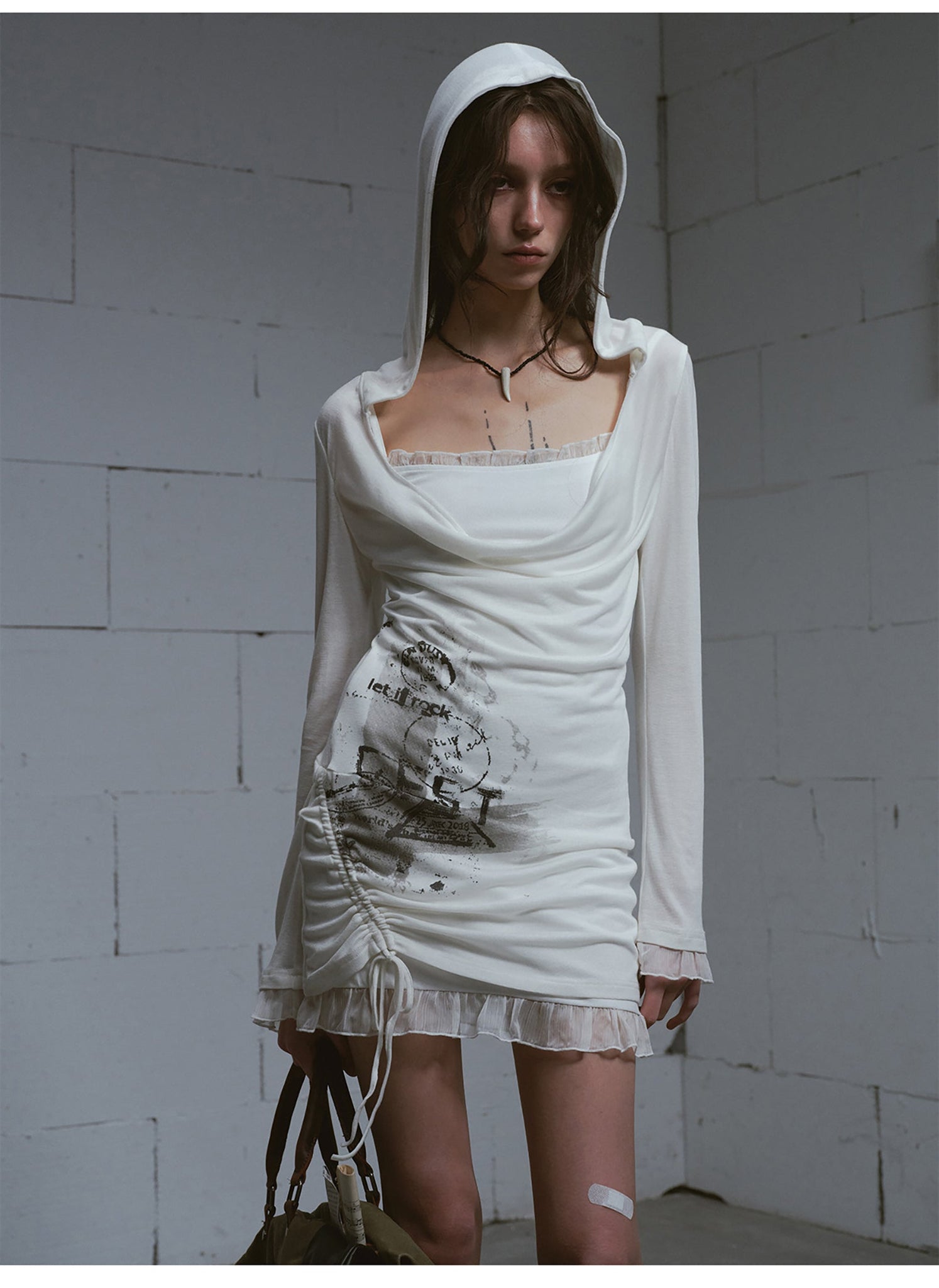 White two-piece dress