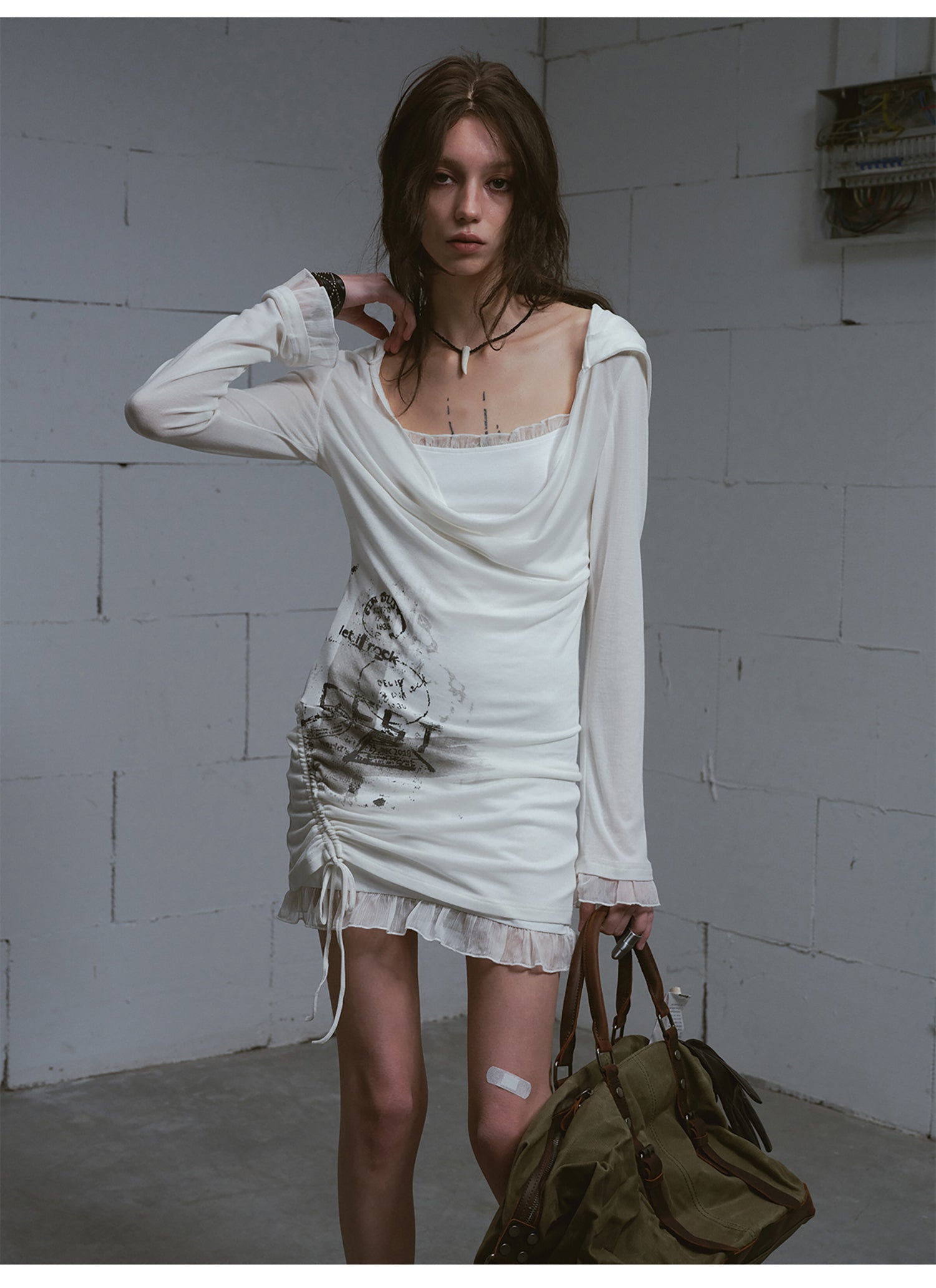White two-piece dress