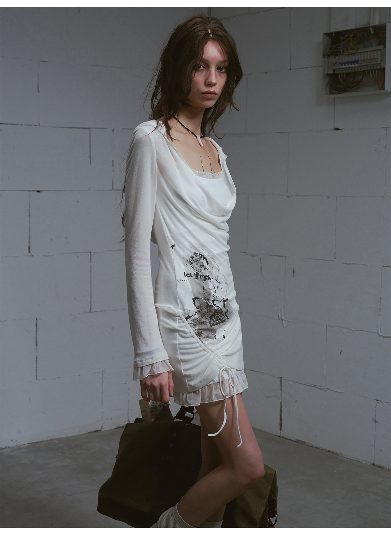 White two-piece dress