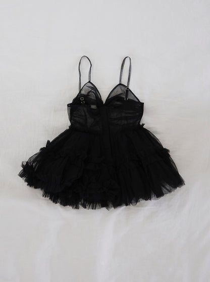 Ballerina Fairy Tulle Peplum Tops[4Colors]