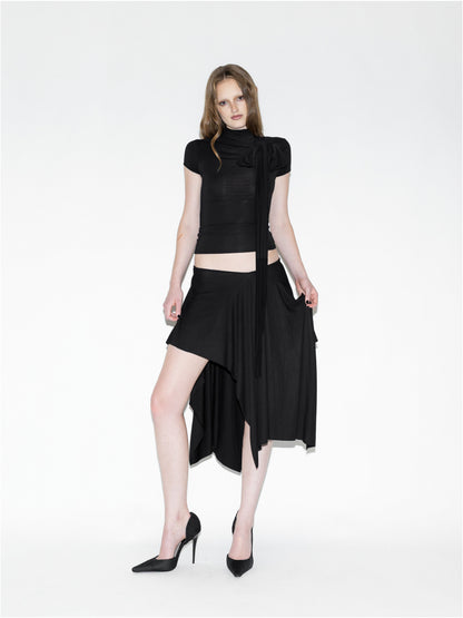 Cap Sleeve Top - Black