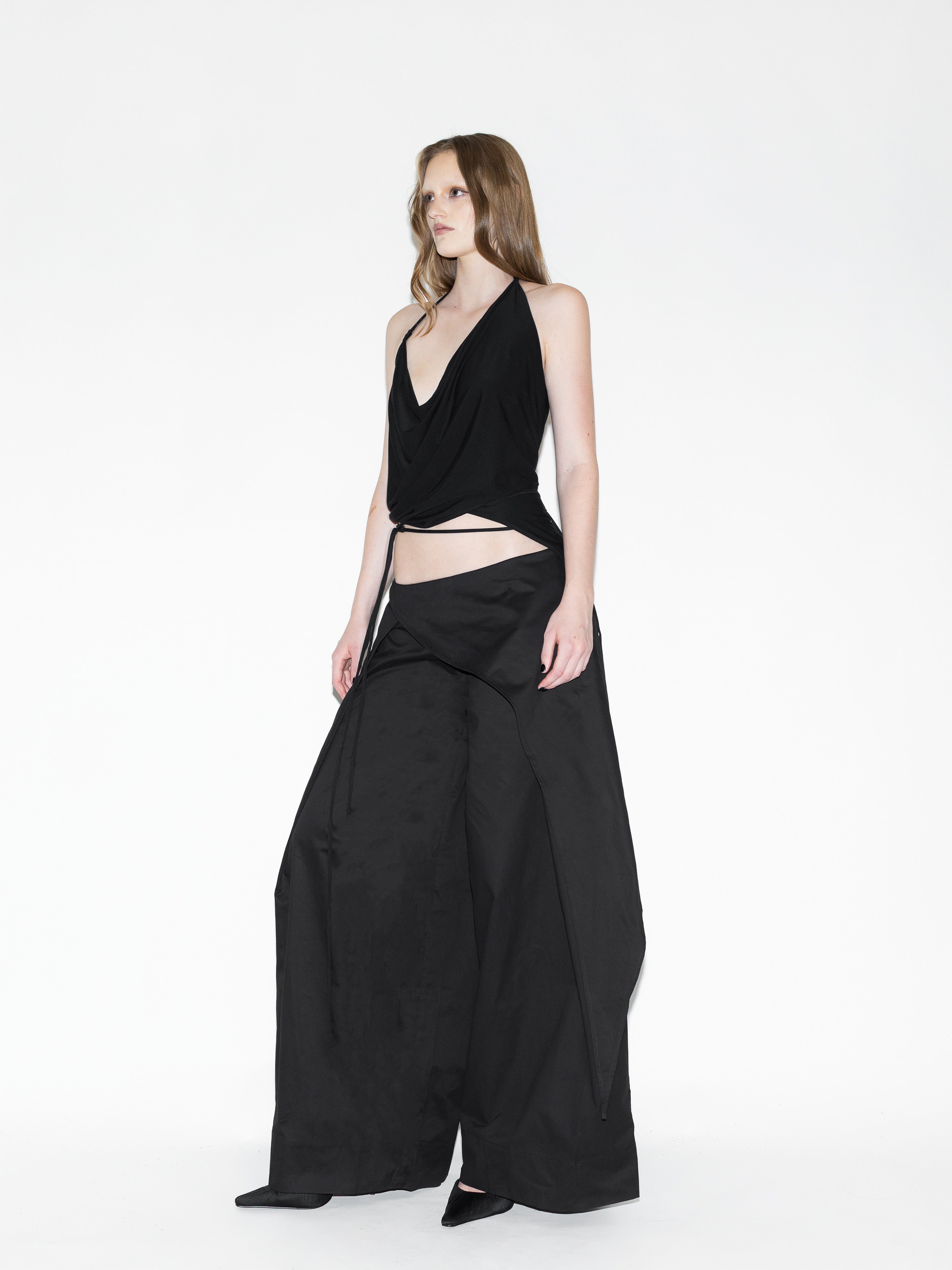 Woven Bat Point Pants
